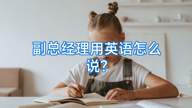 副总经理用英语怎么说?