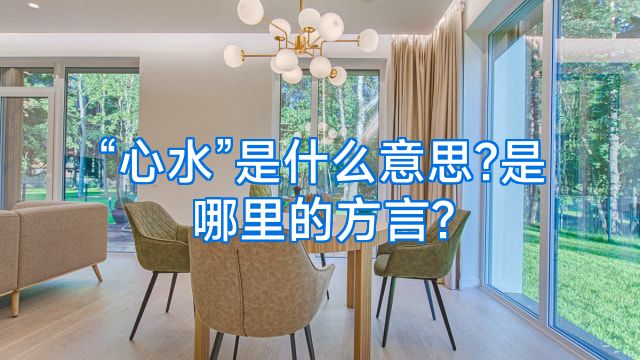 “心水”是什么意思?是哪里的方言?