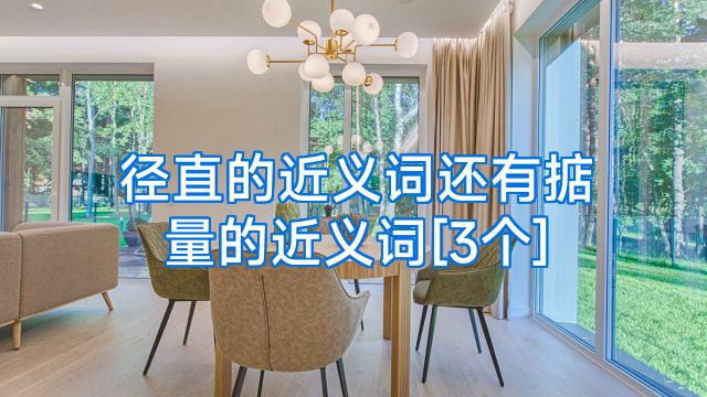 径直的近义词还有掂量的近义词[3个]