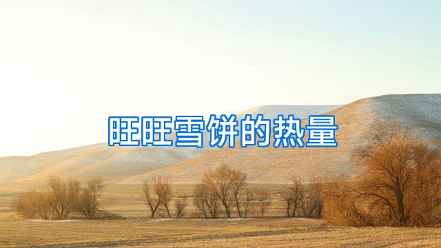 旺旺雪饼的热量