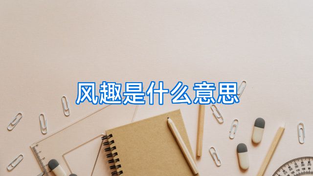 风趣是什么意思