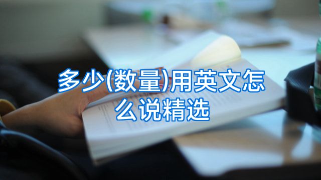 多少(数量)用英文怎么说精选