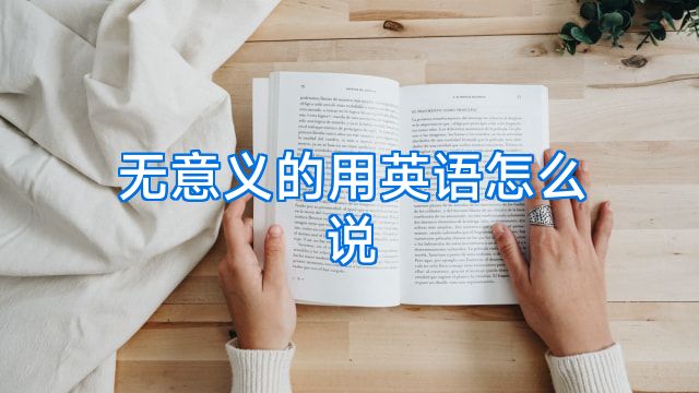 无意义的用英语怎么说