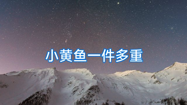 小黄鱼一件多重