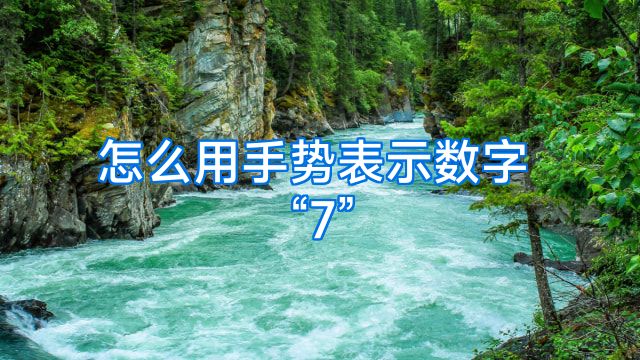 怎么用手势表示数字“7”