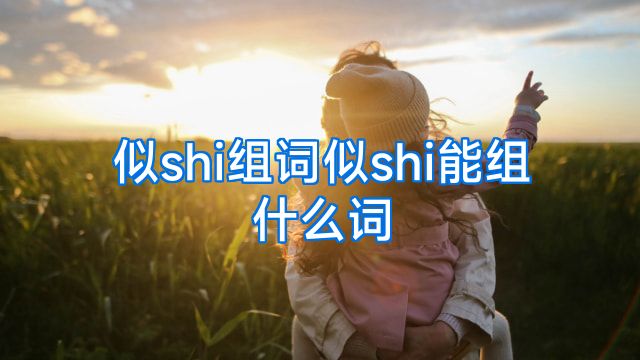 似shi组词似shi能组什么词