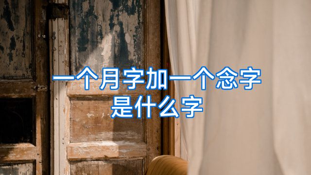 一个月字加一个念字是什么字