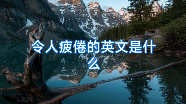 令人疲倦的英文是什么