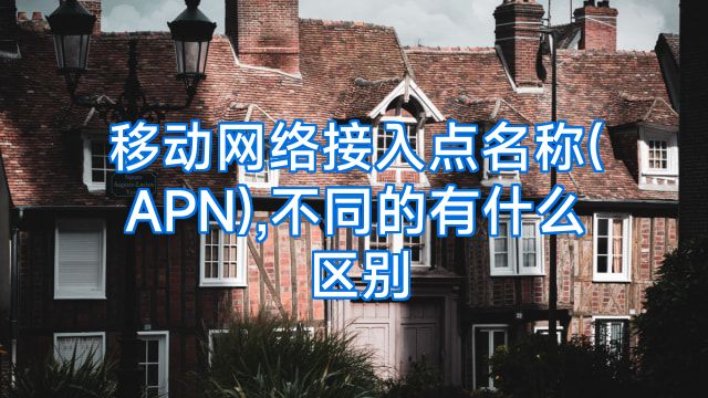 移动网络接入点名称(APN),不同的有什么区别
