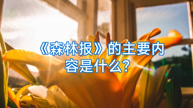 《森林报》的主要内容是什么?