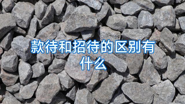 款待和招待的区别有什么