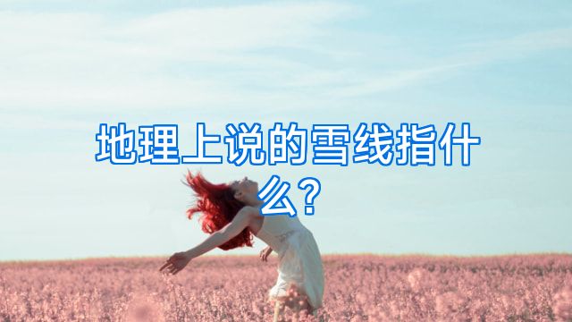地理上说的雪线指什么?