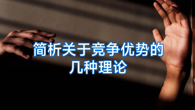 简析关于竞争优势的几种理论