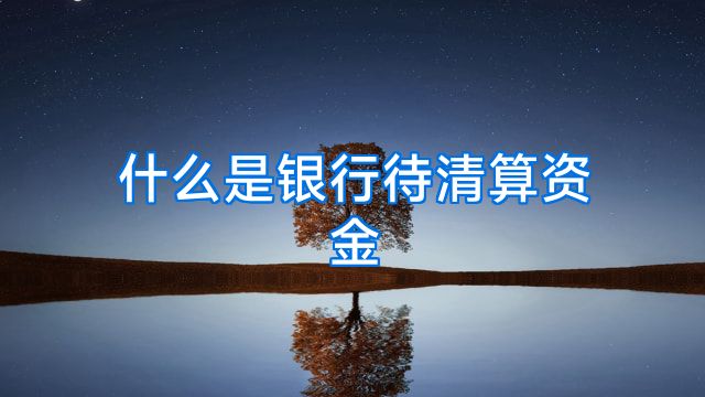 什么是银行待清算资金