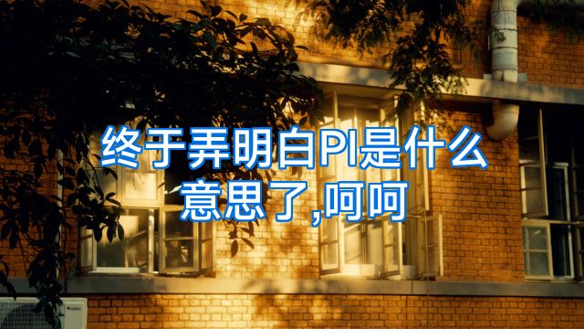 终于弄明白PI是什么意思了,呵呵