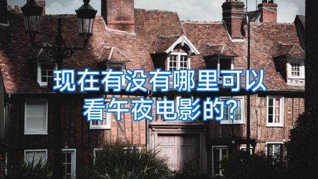 现在有没有哪里可以看午夜电影的?