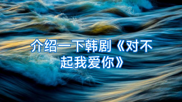 介绍一下韩剧《对不起我爱你》