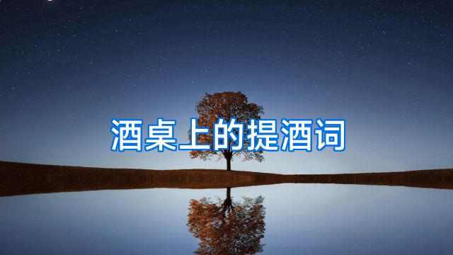 酒桌上的提酒词