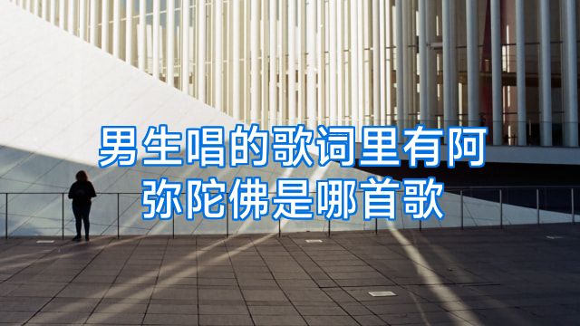 男生唱的歌词里有阿弥陀佛是哪首歌