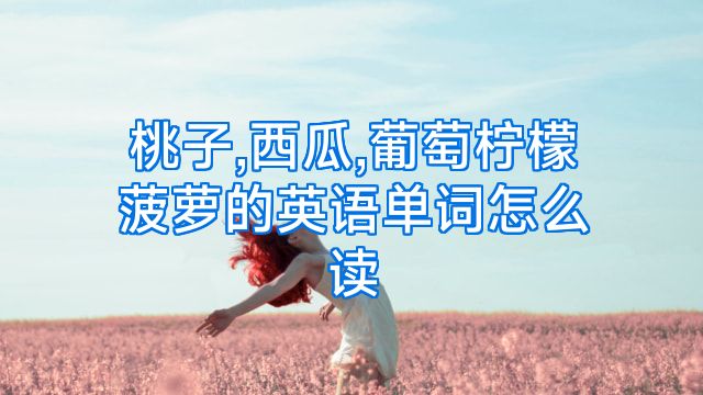 桃子,西瓜,葡萄柠檬菠萝的英语单词怎么读