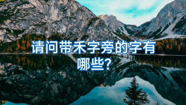 请问带禾字旁的字有哪些?