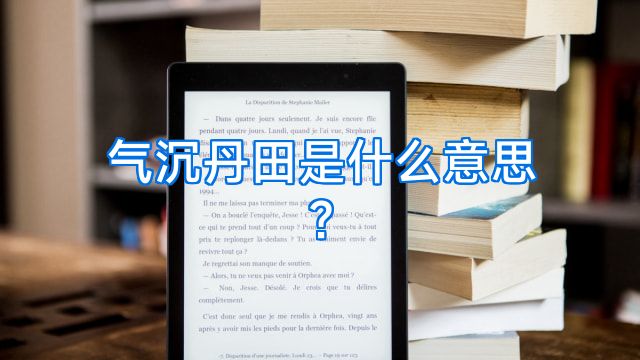 气沉丹田是什么意思?