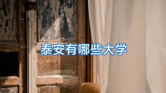 泰安有哪些大学