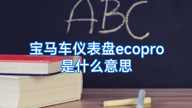 宝马车仪表盘ecopro是什么意思