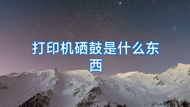 打印机硒鼓是什么东西
