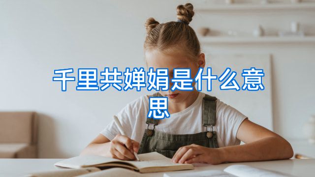 千里共婵娟是什么意思