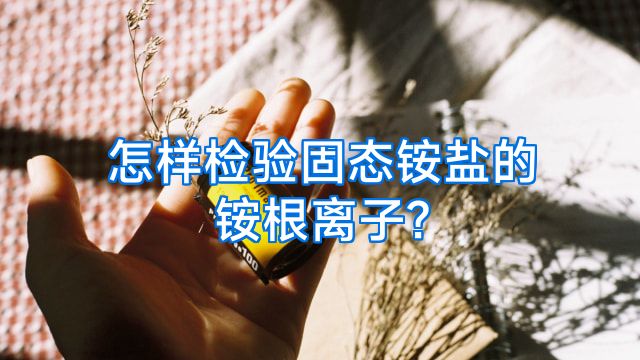 怎样检验固态铵盐的铵根离子?