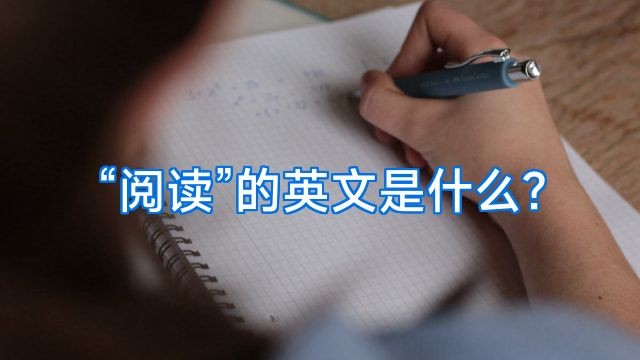 “阅读”的英文是什么?