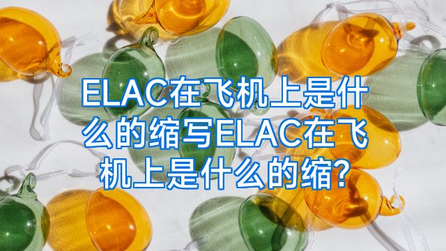 ELAC在飞机上是什么的缩写ELAC在飞机上是什么的缩?