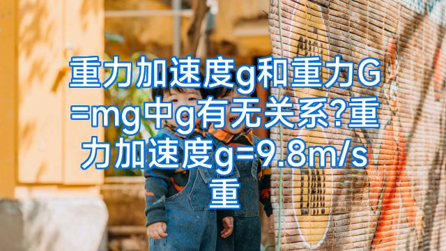重力加速度g和重力G=mg中g有无关系?重力加速度g=9.8m/s重