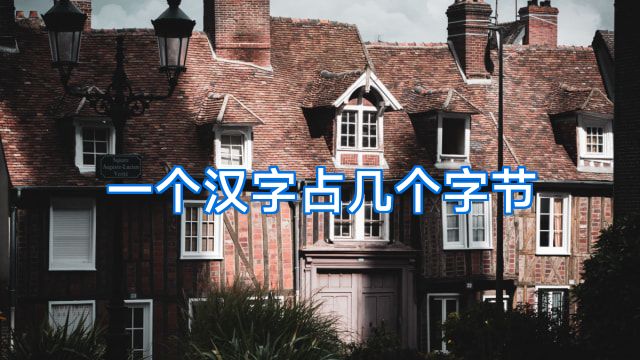 一个汉字占几个字节