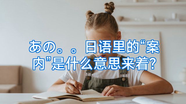 あの。。日语里的“案内”是什么意思来着?