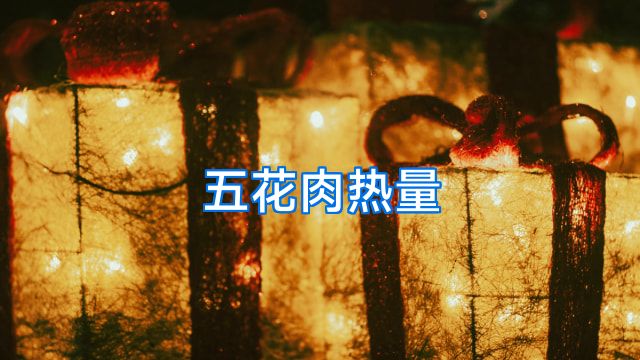 五花肉热量