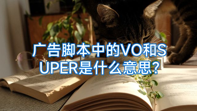 广告脚本中的VO和SUPER是什么意思?