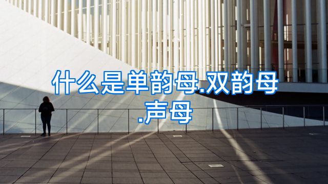 什么是单韵母.双韵母.声母