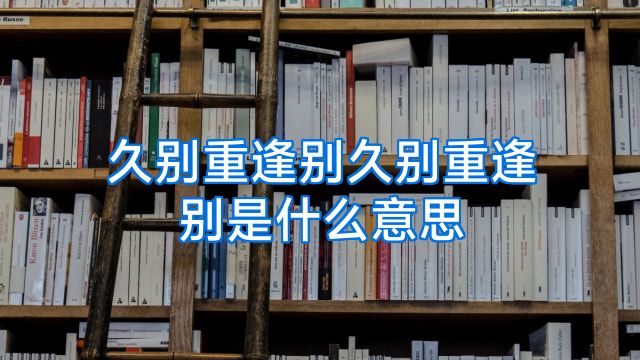 久别重逢别久别重逢别是什么意思