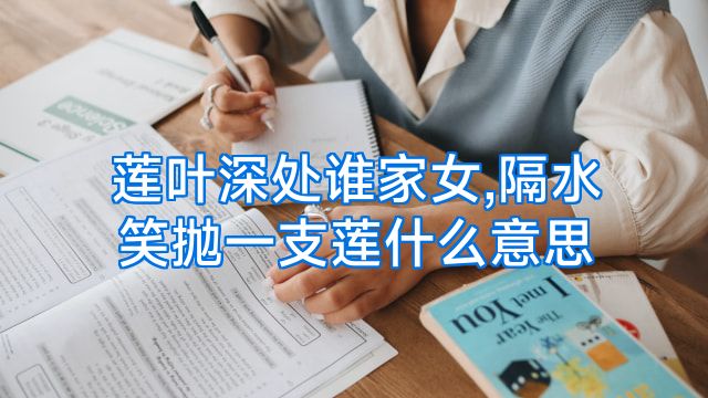 莲叶深处谁家女,隔水笑抛一支莲什么意思