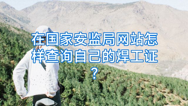 在国家安监局网站怎样查询自己的焊工证?