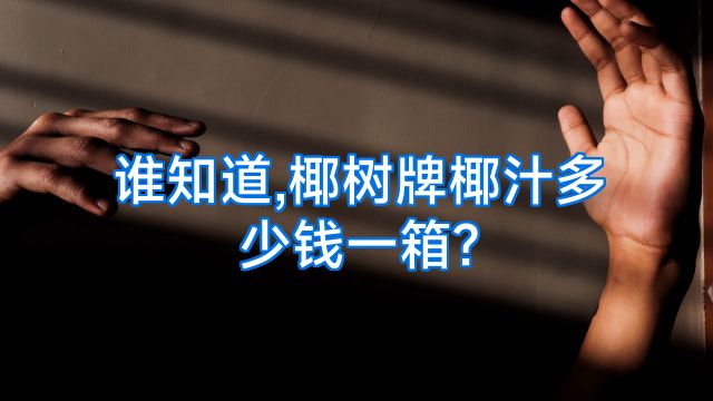 谁知道,椰树牌椰汁多少钱一箱?