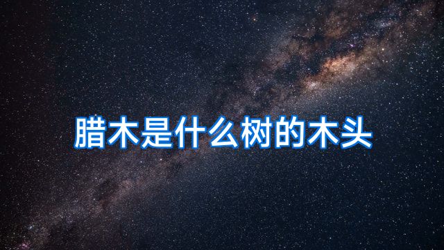 腊木是什么树的木头