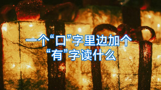 一个“口”字里边加个“有”字读什么