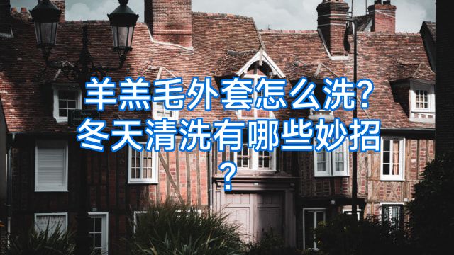 羊羔毛外套怎么洗?冬天清洗有哪些妙招?