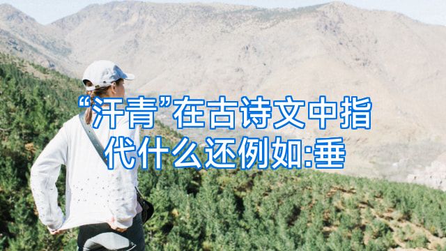 “汗青”在古诗文中指代什么还例如:垂