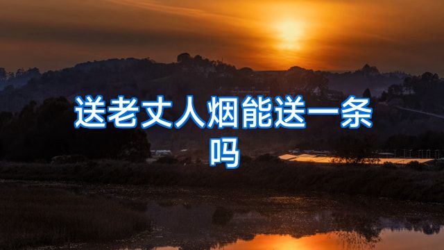 送老丈人烟能送一条吗