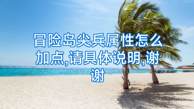 冒险岛尖兵属性怎么加点,请具体说明,谢谢
