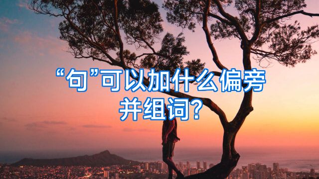 “句”可以加什么偏旁并组词?